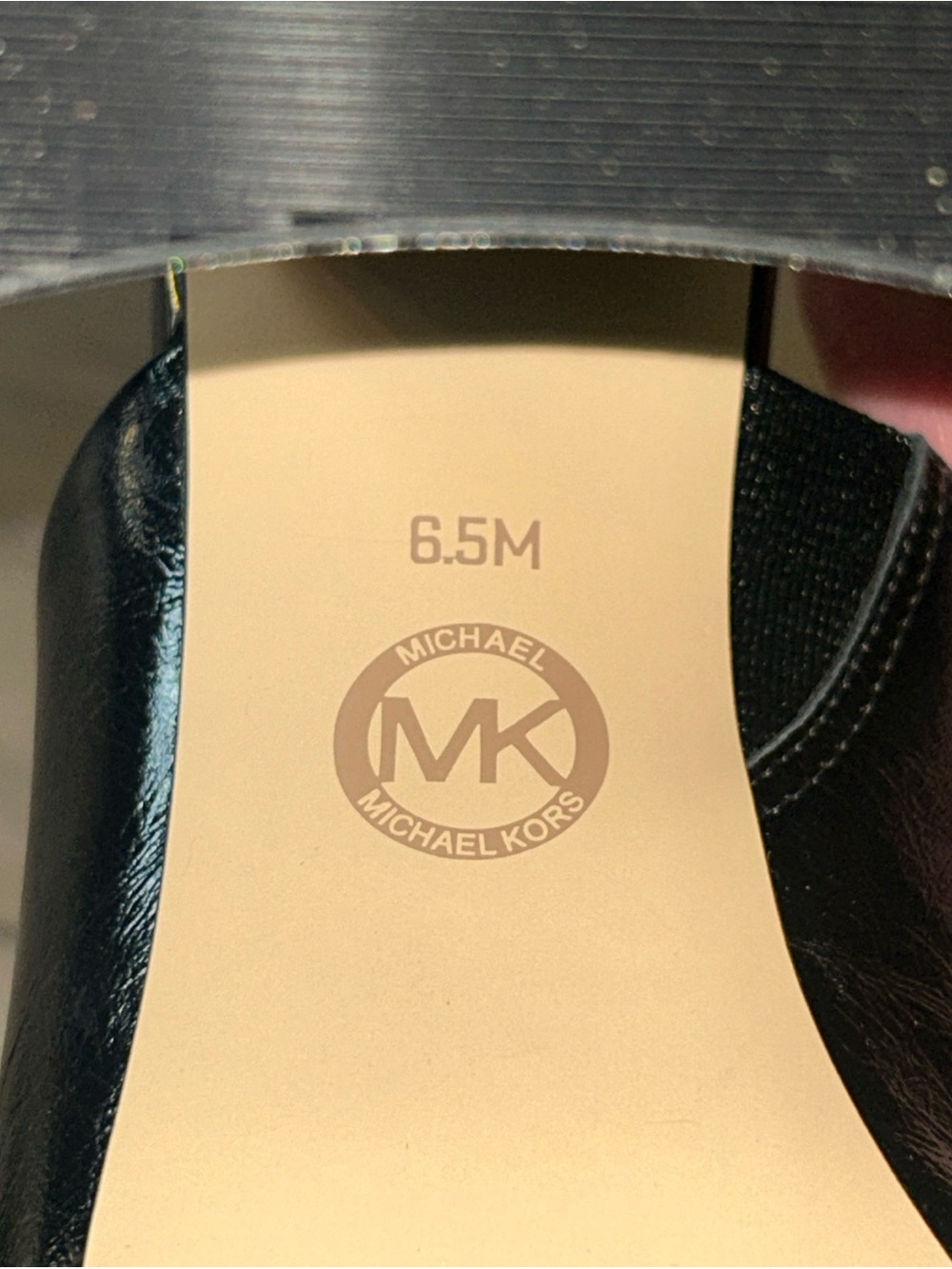MICHAEL MICHAEL KORS Celeste Leather Platform Mule Chunky Heel Black Size 6.5 - Picture 6 of 6